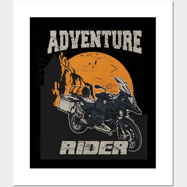 adventure rider bike Wall Art by beanbeardy